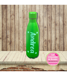 Botella Personalizada Verde y Menta Estrellas